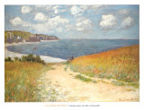 プールヴィルの小麦畑の小道, 1882 (Chemin dans les bles a Pourville, 1882) ポスター - クロード・モネ